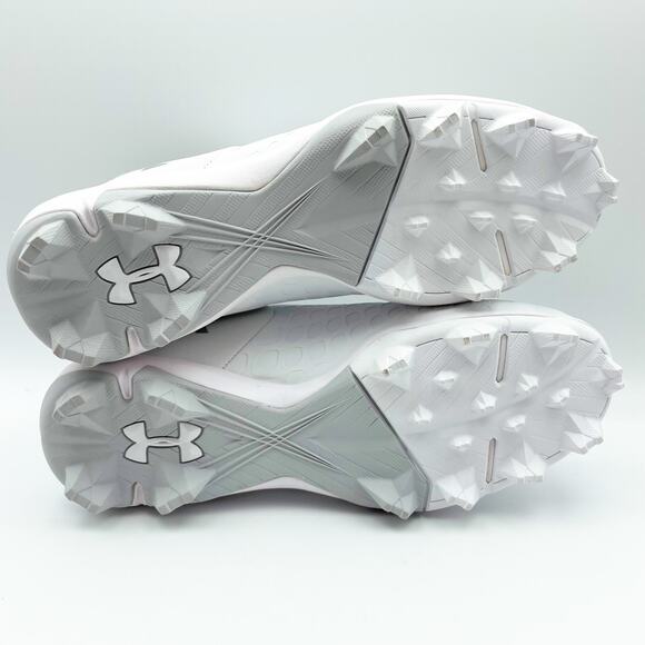 Under Armour Womens Glyde 2.0 RM Field Shoes US 7.5B EU 38.5 White Silver EUC - Picture 10 of 13